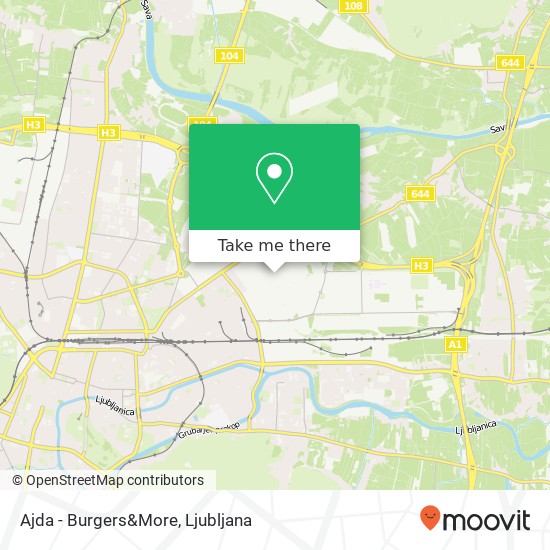 Ajda - Burgers&More, Smartinska cesta 152 1000 Ljubljana map