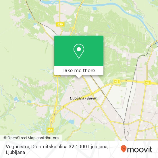 Veganistra, Dolomitska ulica 32 1000 Ljubljana map