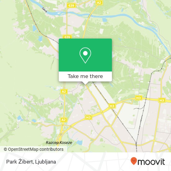 Park Žibert map