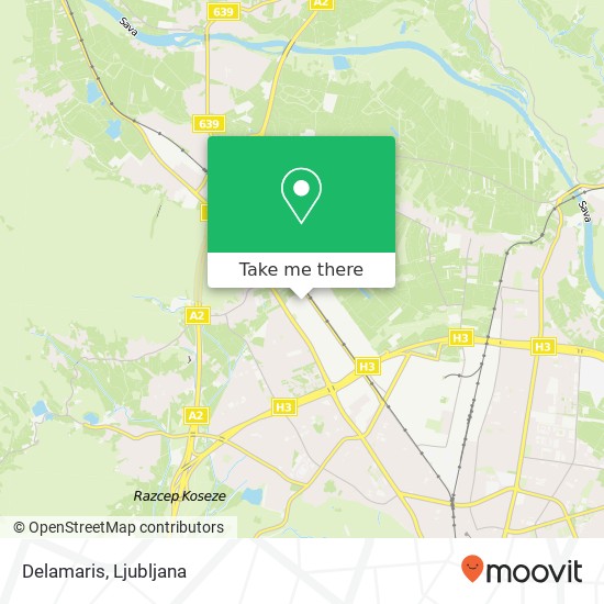 Delamaris, Ulica Jozeta Jame 1000 Ljubljana map