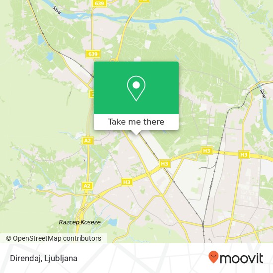 Direndaj, Cesta Ljubljanske brigade 33 1000 Ljubljana map