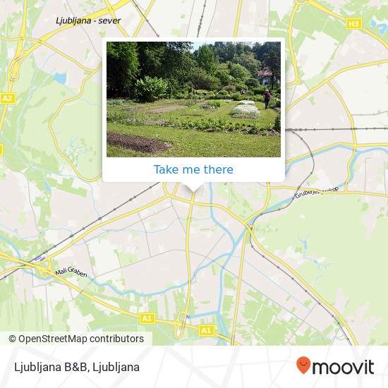 Ljubljana B&B map