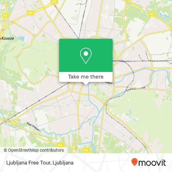 Ljubljana Free Tour map