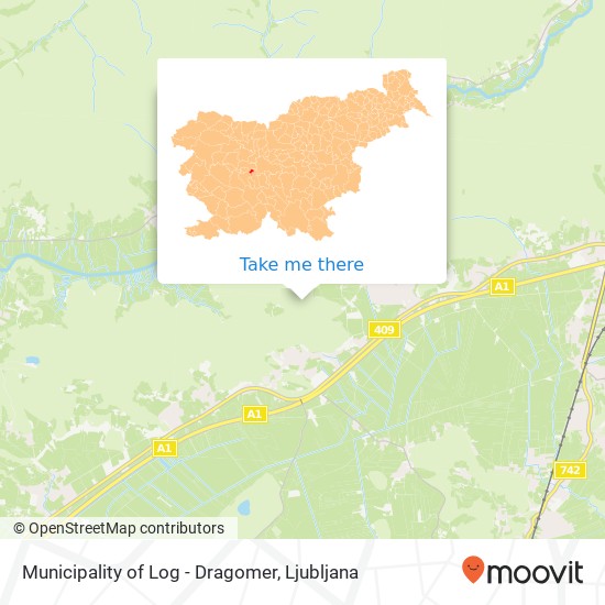 Municipality of Log - Dragomer map