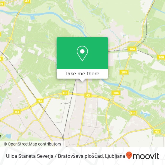 Ulica Staneta Severja / Bratovševa ploščad map