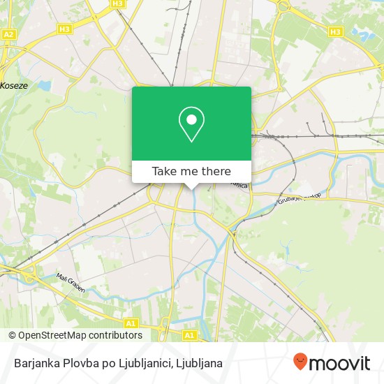 Barjanka Plovba po Ljubljanici map