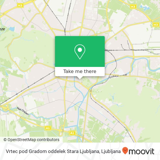 Vrtec pod Gradom oddelek Stara Ljubljana map