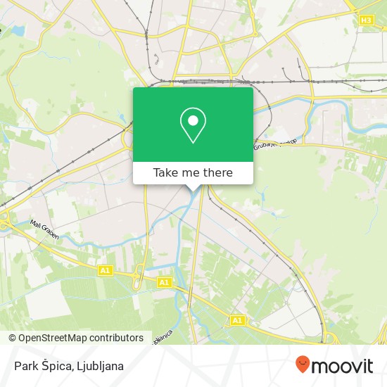 Park Špica map