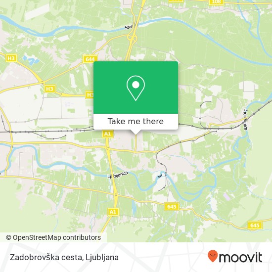 Zadobrovška cesta map