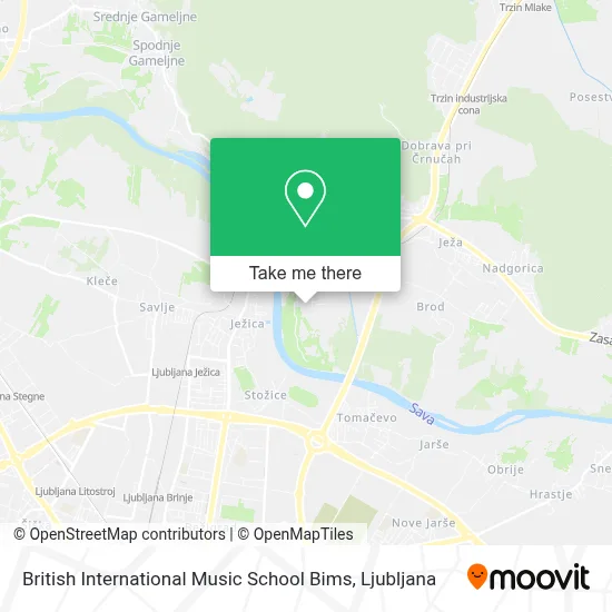 British International Music School Bims map