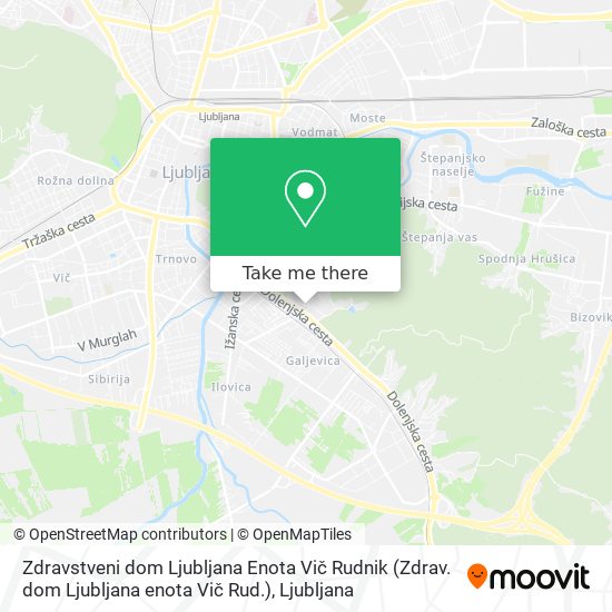 Zdravstveni dom Ljubljana Enota Vič Rudnik (Zdrav. dom Ljubljana enota Vič Rud.) map