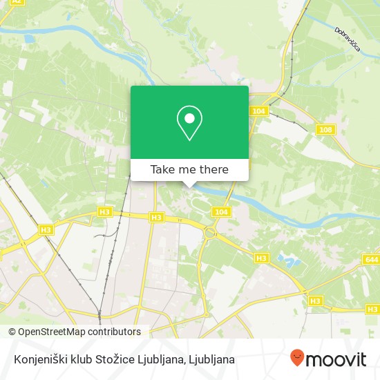 Konjeniški klub Stožice Ljubljana map