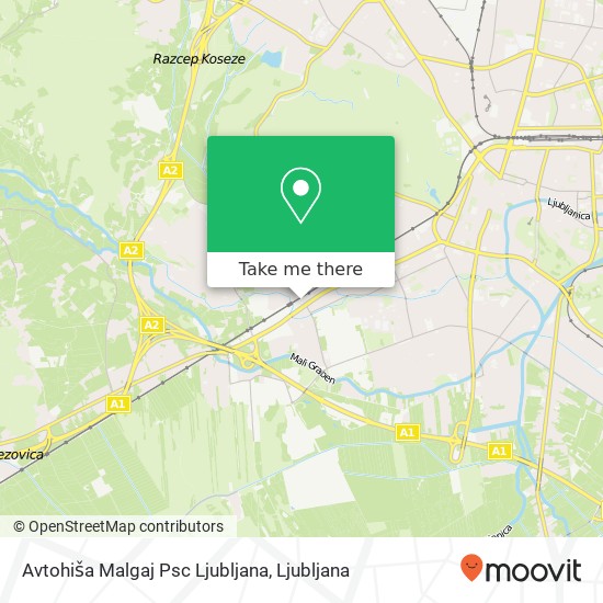 Avtohiša Malgaj Psc Ljubljana map