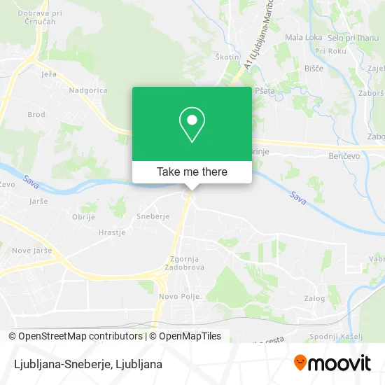 Ljubljana-Sneberje map