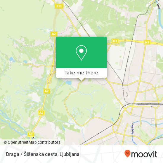 Draga / Šišenska cesta map