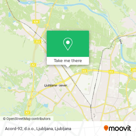 Acord-92, d.o.o., Ljubljana map