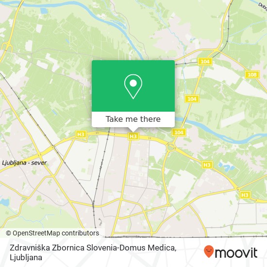 Zdravniška Zbornica Slovenia-Domus Medica map