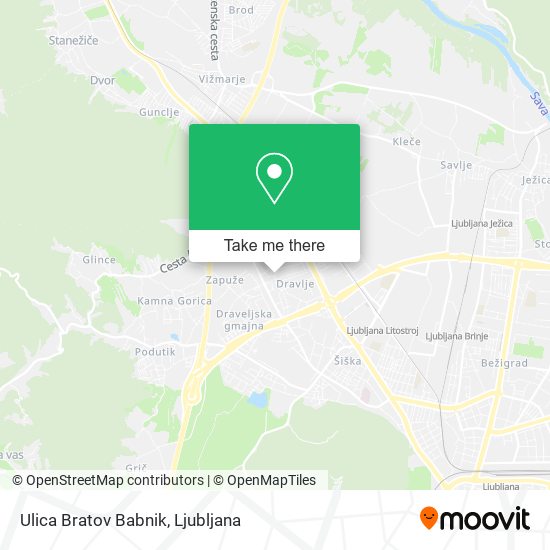 Ulica Bratov Babnik map