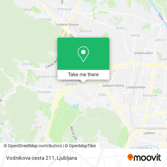 Vodnikova cesta 211 map
