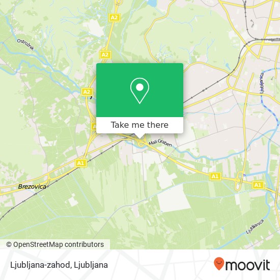 Ljubljana-zahod map
