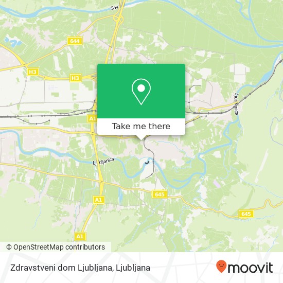 Zdravstveni dom Ljubljana map