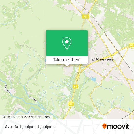 Avto As Ljubljana map