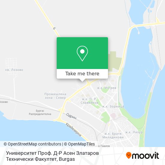 Университет Проф. Д-Р Асен Златаров Технически Факултет map