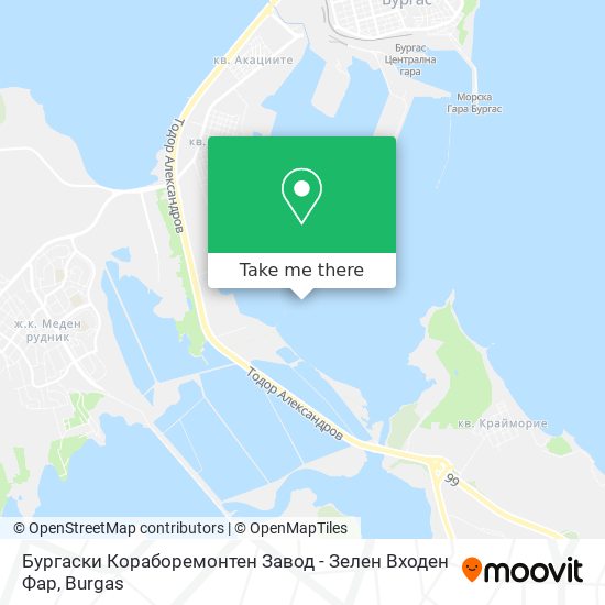 Бургаски Кораборемонтен Завод - Зелен Входен Фар map
