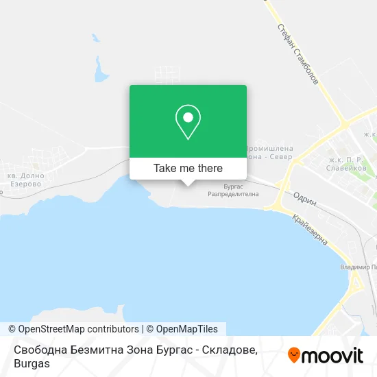 Карта Свободна Безмитна Зона Бургас - Складове