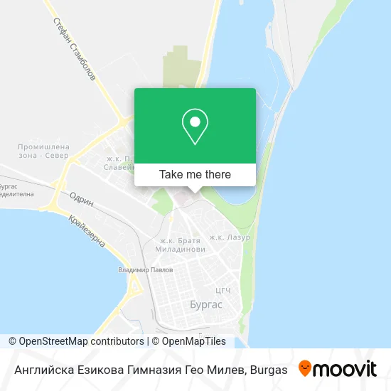 Карта Английска Езикова Гимназия Гео Милев