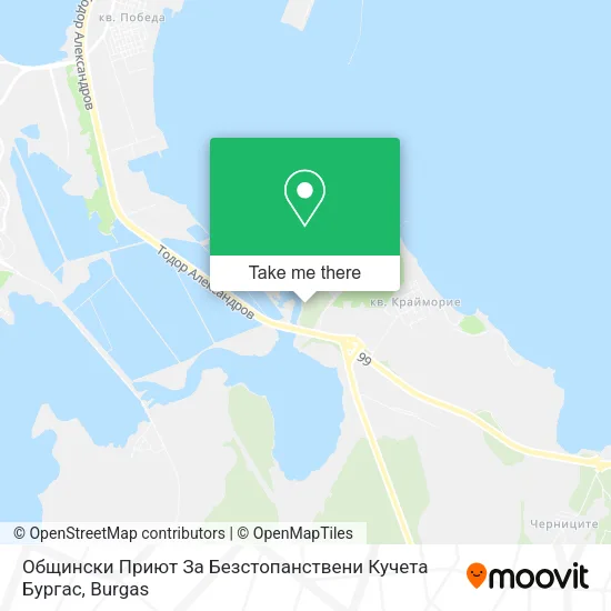 Карта Общински Приют За Безстопанствени Кучета Бургас