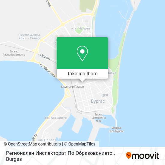 Карта Регионален Инспекторат По Образованието.