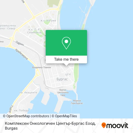Карта Комплексен Онкологичен Център-Бургас Еоод