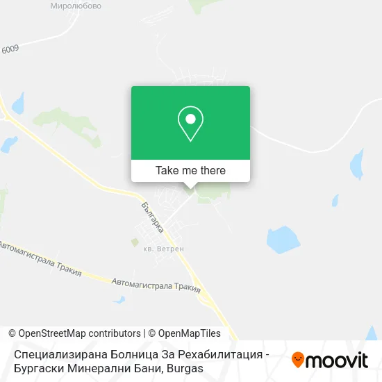 Карта Специализирана Болница За Рехабилитация - Бургаски Минерални Бани