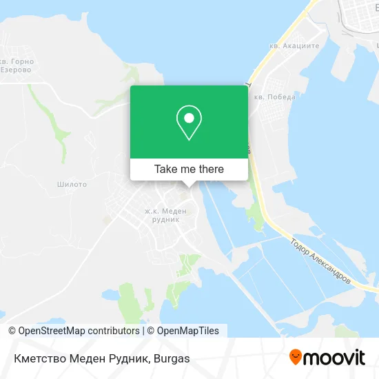 Карта Кметство Меден Рудник