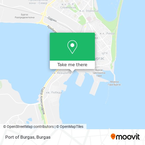 Port of Burgas map