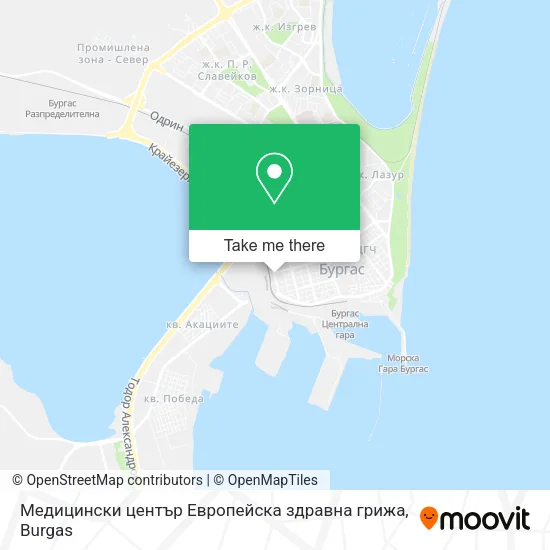 Карта Медицински център Европейска здравна грижа