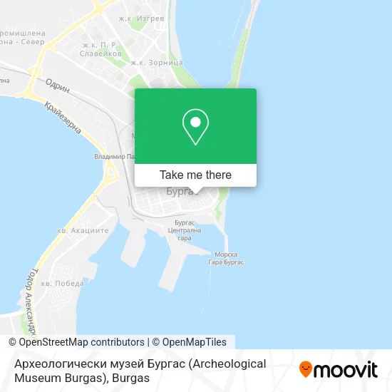 Карта Археологически музей Бургас (Archeological Museum Burgas)