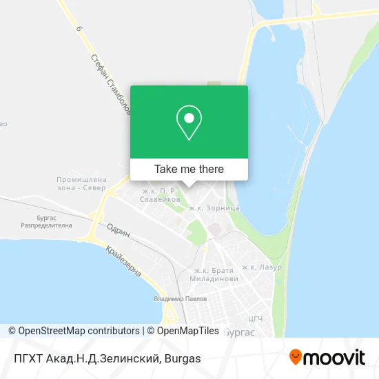 Карта ПГХТ  Акад.Н.Д.Зелинский