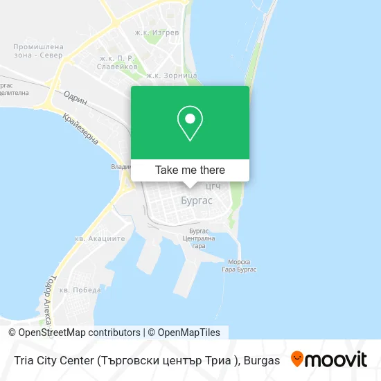 Карта Tria City Center (Търговски център  Триа )