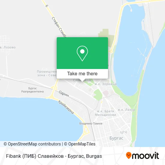 Карта Fibank (ПИБ)  Славейков - Бургас