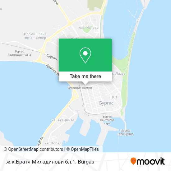 Карта ж.к.Братя Миладинови бл.1
