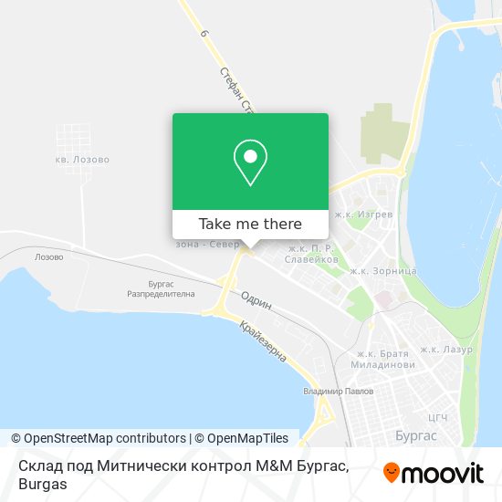 Карта Склад под Митнически контрол М&М Бургас