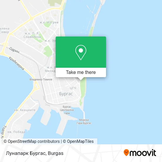Карта Лунапарк Бургас