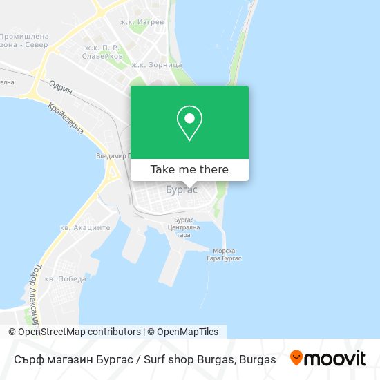 Сърф магазин Бургас / Surf shop Burgas map