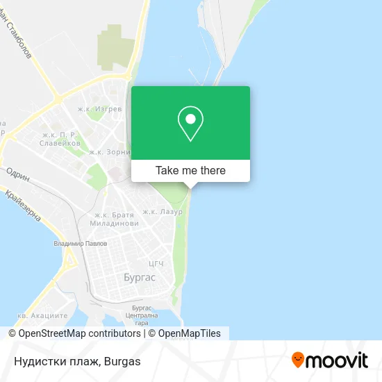 Карта Нудистки плаж
