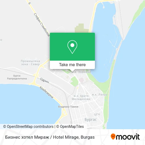 Карта Бизнес хотел Мираж / Hotel Mirage