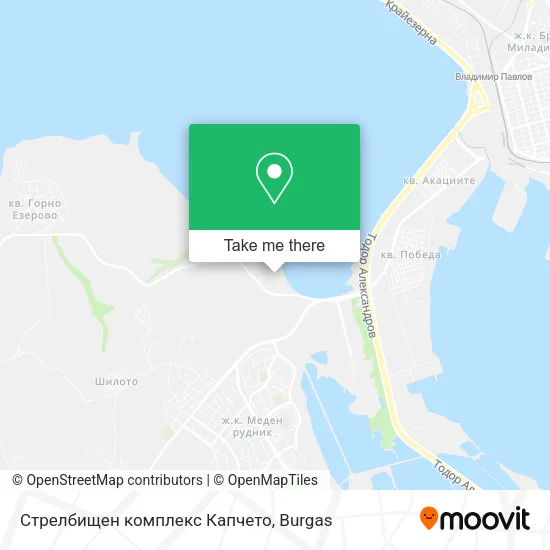Карта Стрелбищен комплекс  Капчето