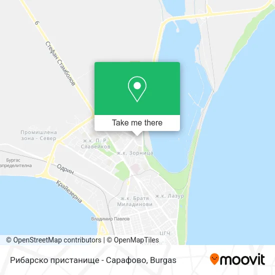 Карта Рибарско пристанище - Сарафово