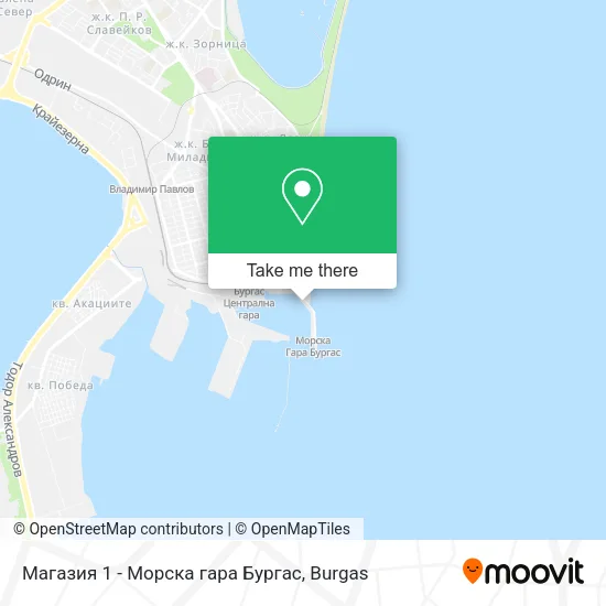 Карта Магазия 1 - Морска гара Бургас